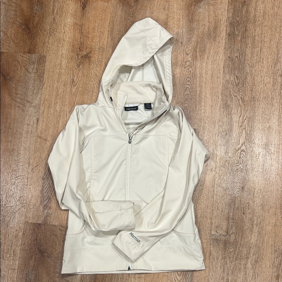 Marmot Jackets & Blazers - Marmot Cream Soft Shell Hooded Jacket